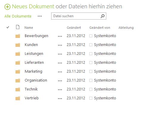 MS Project Server Dokumentenmanagement